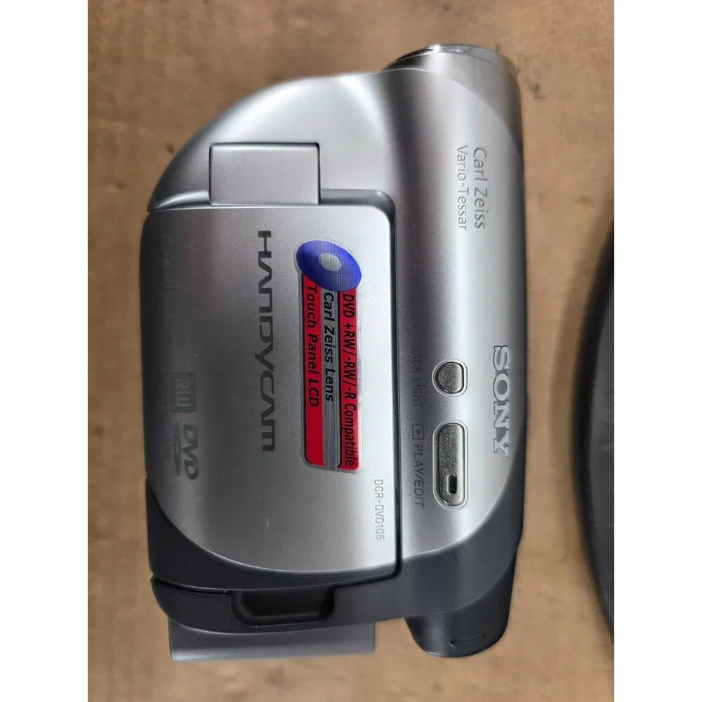 Sony Handycam DCR-DVD105 DVD Camcorder Tested w/ Battery & AC Adapter